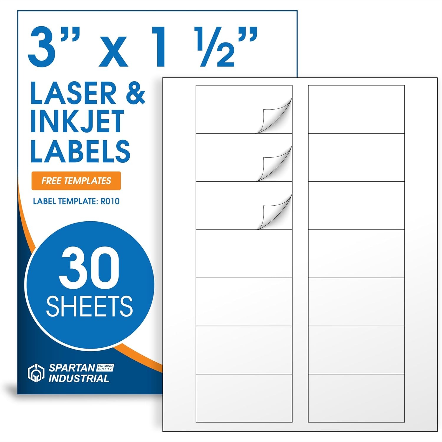 3x1.5 Inch Matte White Address - Sticker Label Template บทวิจารณ์และราคา