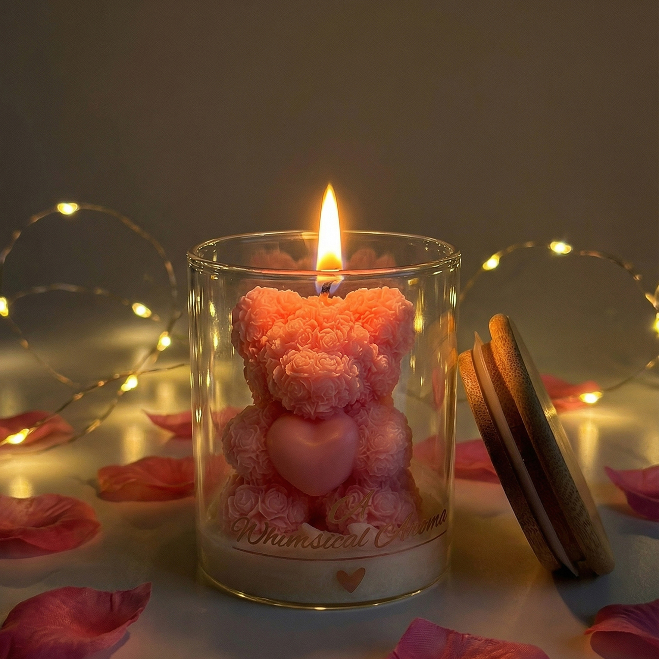 Rose Bear Candle Soy Wax Glass - Candle Supplies Glass Jars บทวิจารณ์และราคา
