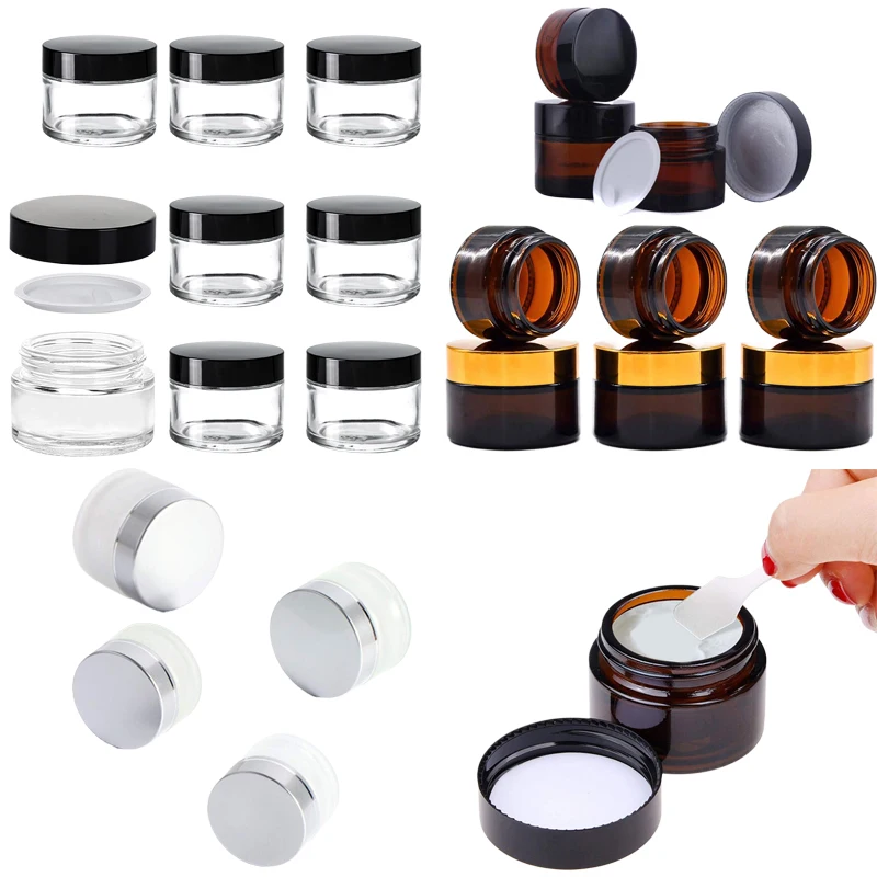 5Pcs 5g-100g Mini Amber Round  - Candle Supplies Glass Jars บทวิจารณ์และราคา
