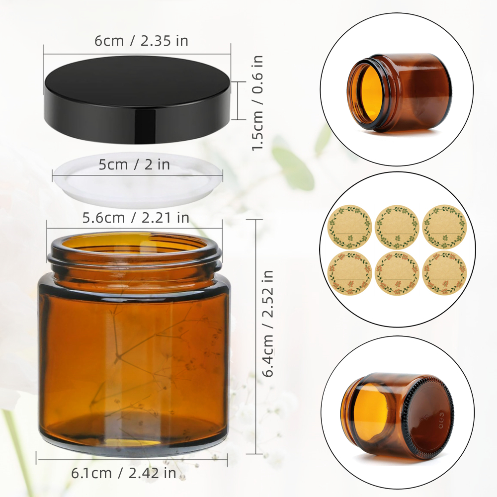 Glass Candle Jars, 4oz Amber R - Candle Supplies Glass Jars บทวิจารณ์และราคา