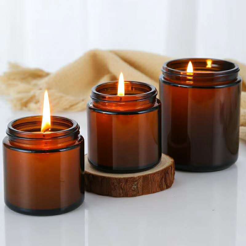 Glass Candle Jars, 4oz Amber R - Candle Supplies Glass Jars บทวิจารณ์และราคา
