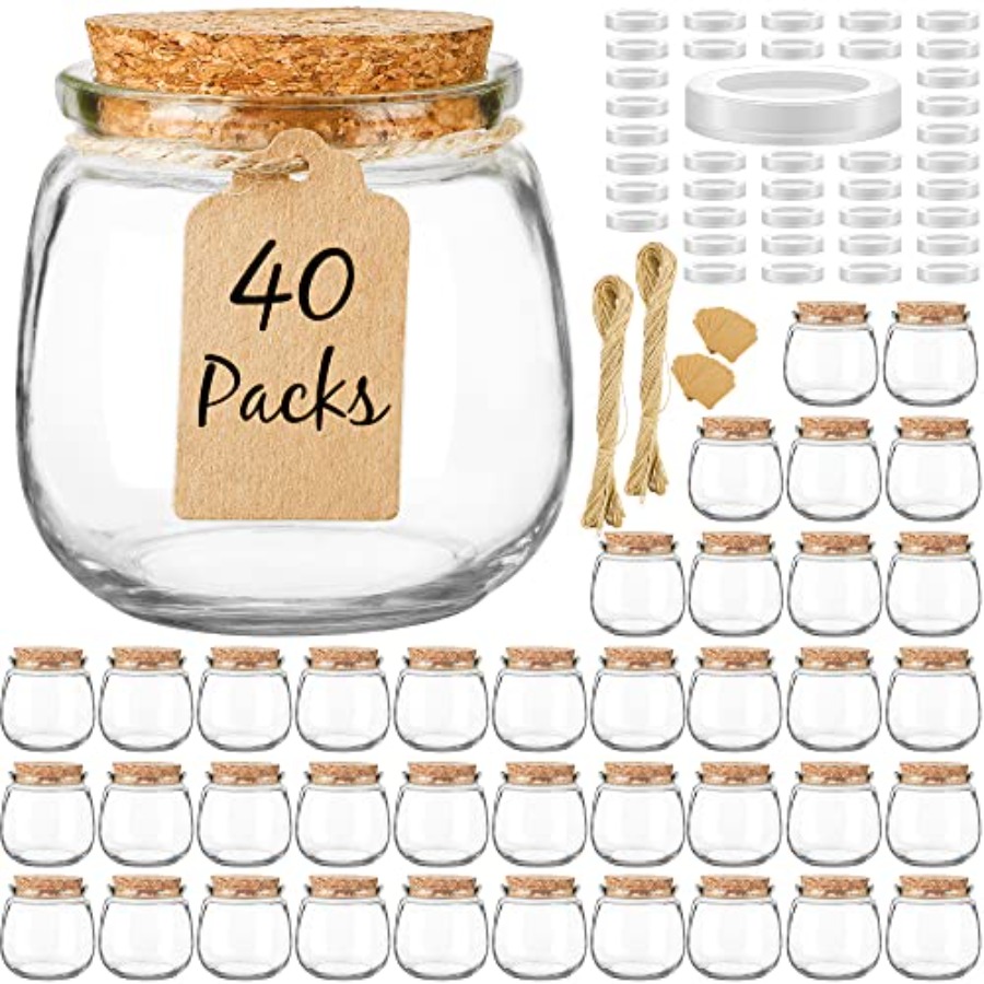 40 Pack Small Glass Jars with  - Candle Supplies Glass Jars บทวิจารณ์และราคา