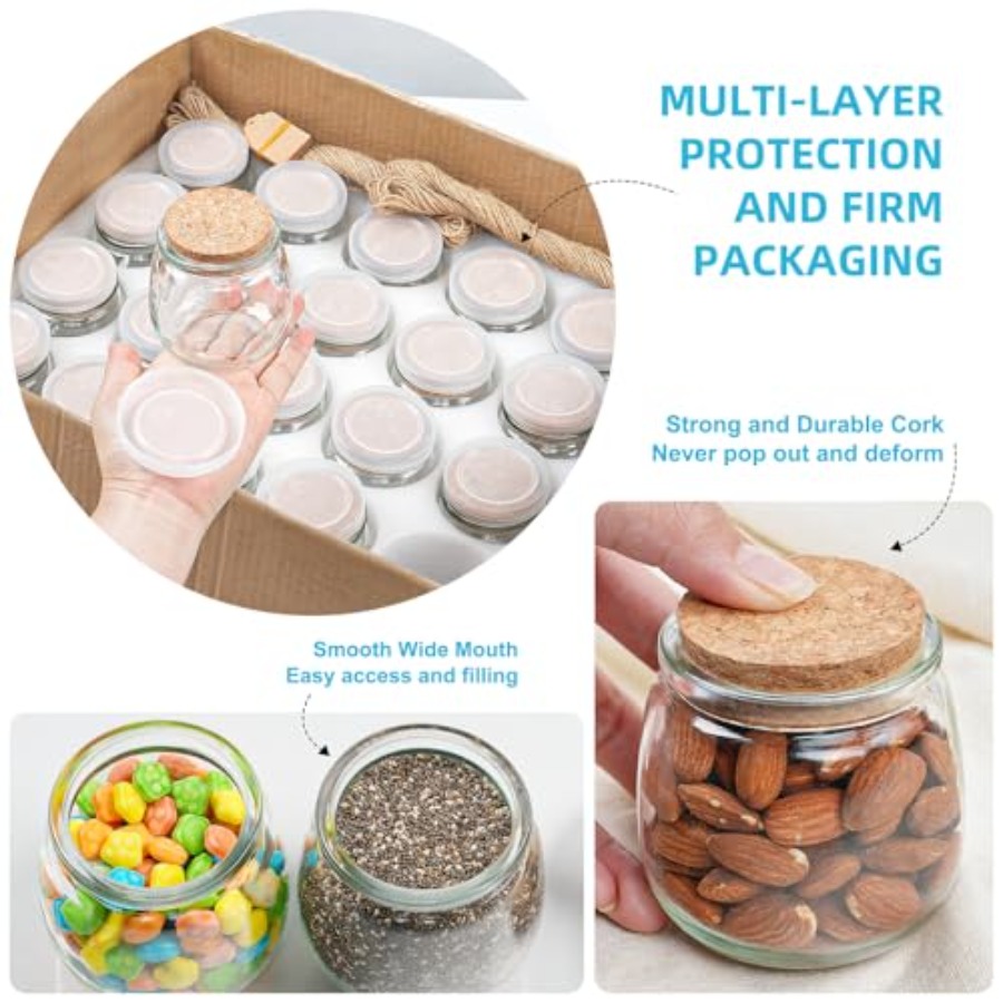 40 Pack Small Glass Jars with  - Candle Supplies Glass Jars บทวิจารณ์และราคา