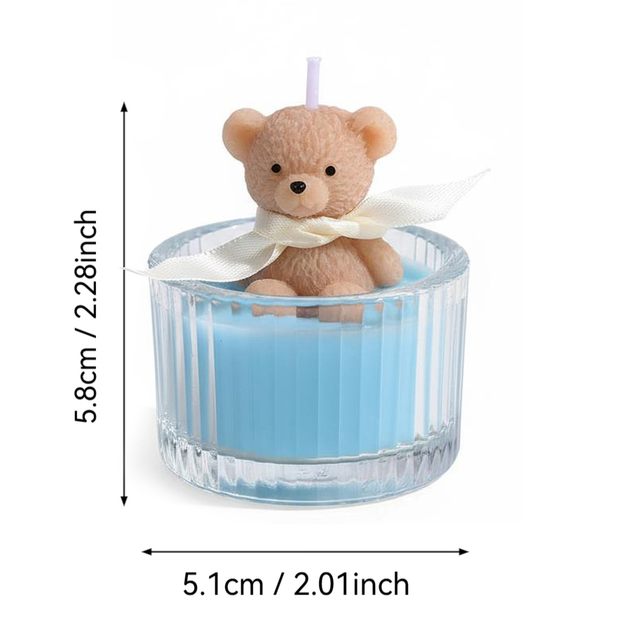 Scented Luxury Teddy Bear Soy  - Candle Supplies Glass Jars บทวิจารณ์และราคา
