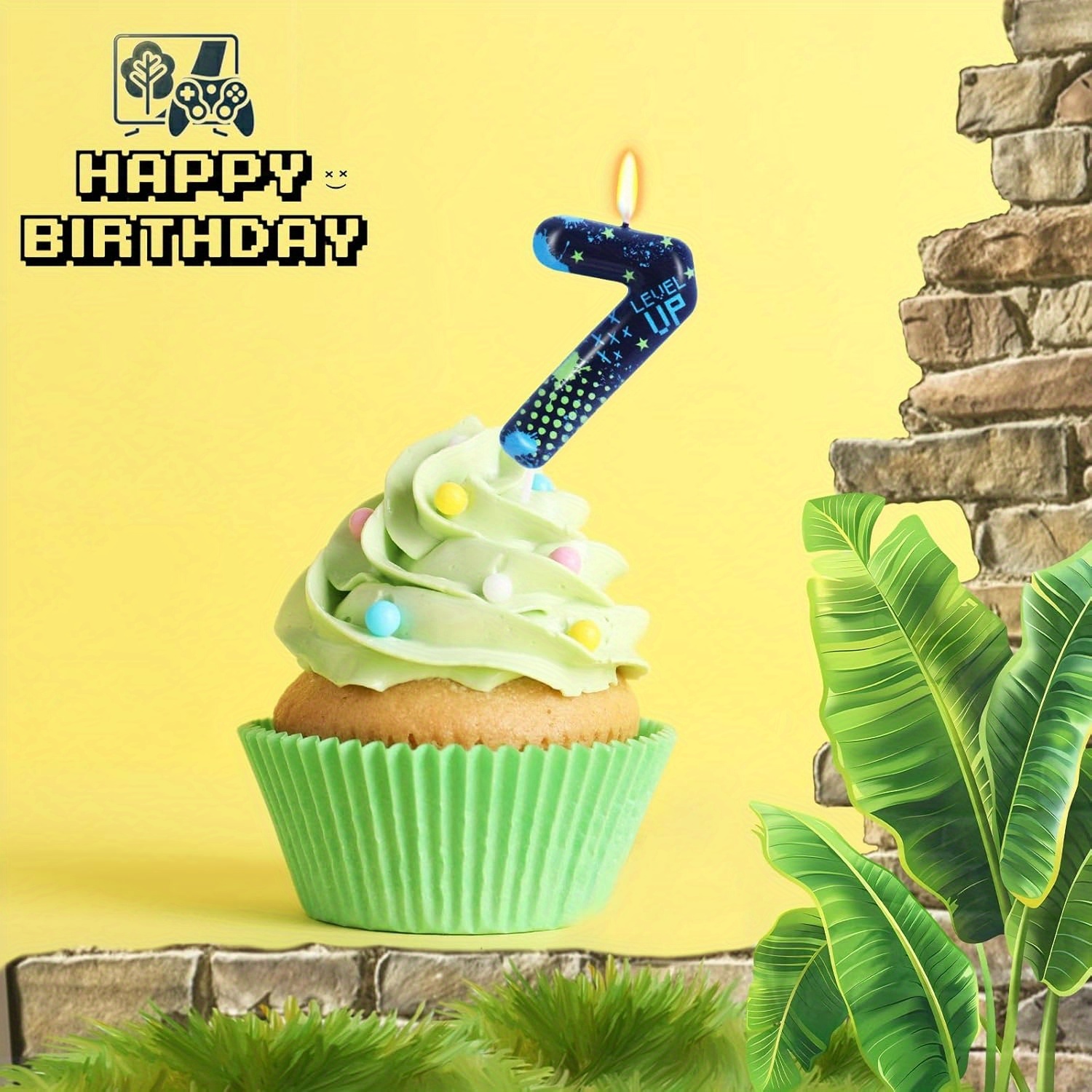 Blue Game Boy 0-9 Birthday Can - Candle Supply บทวิจารณ์และราคา