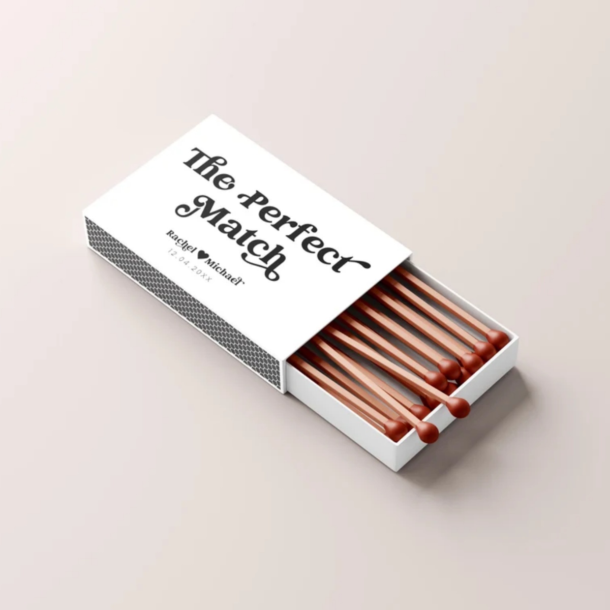 Retro Wedding Matchboxes Stick - Sticker Label Template บทวิจารณ์และราคา