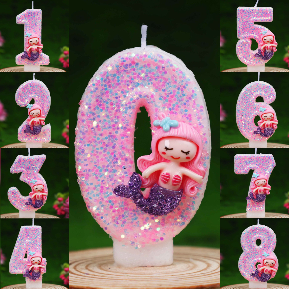 Creative Pink Mermaid 0-9 Digi - Candle Supply บทวิจารณ์และราคา