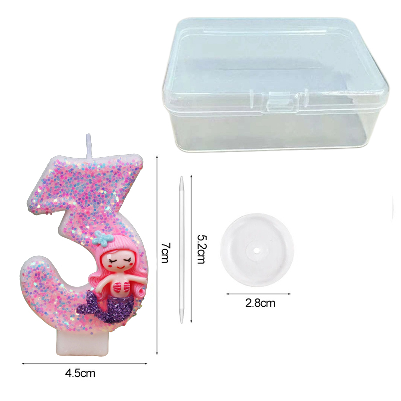 Creative Pink Mermaid 0-9 Digi - Candle Supply บทวิจารณ์และราคา