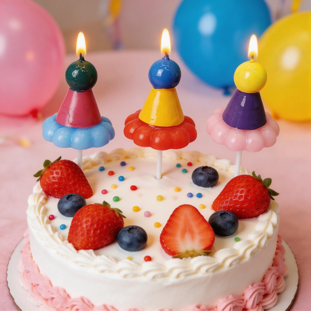3PCS Party Hat Birthday Candle - Candle Supply บทวิจารณ์และราคา