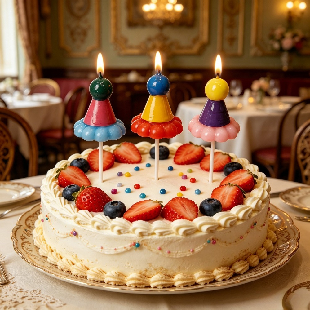 3PCS Party Hat Birthday Candle - Candle Supply บทวิจารณ์และราคา