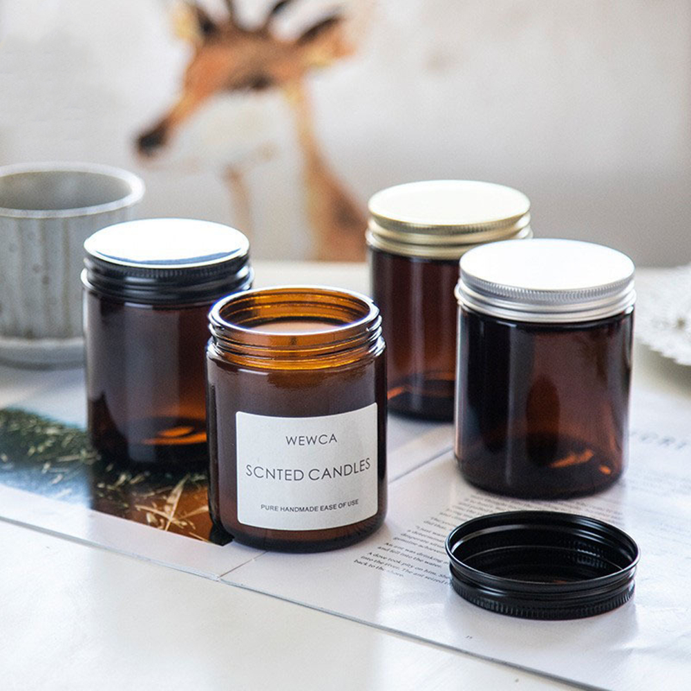 Empty Candle Jars, 8oz Amber G - Candle Supplies Glass Jars บทวิจารณ์และราคา
