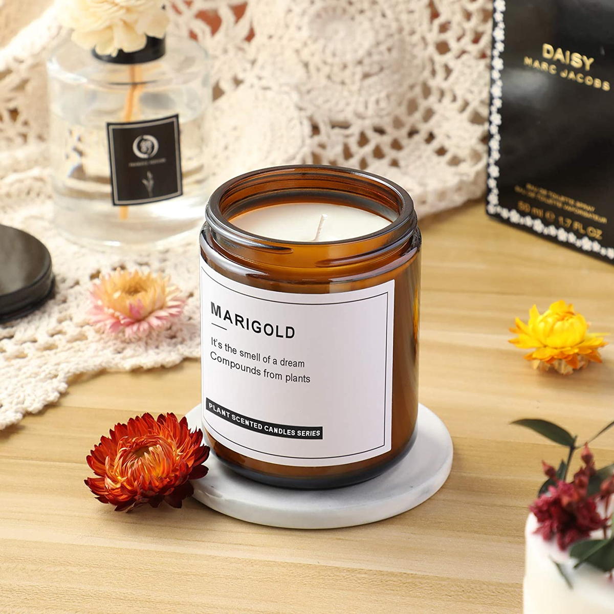 Empty Candle Jars, 8oz Amber G - Candle Supplies Glass Jars บทวิจารณ์และราคา