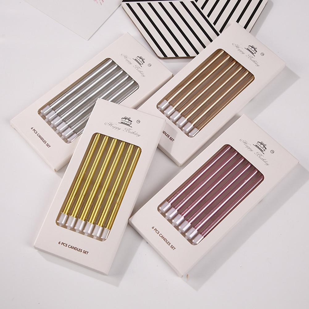 6/18pcs Metal Gold Silver Birt - Candle Supply บทวิจารณ์และราคา