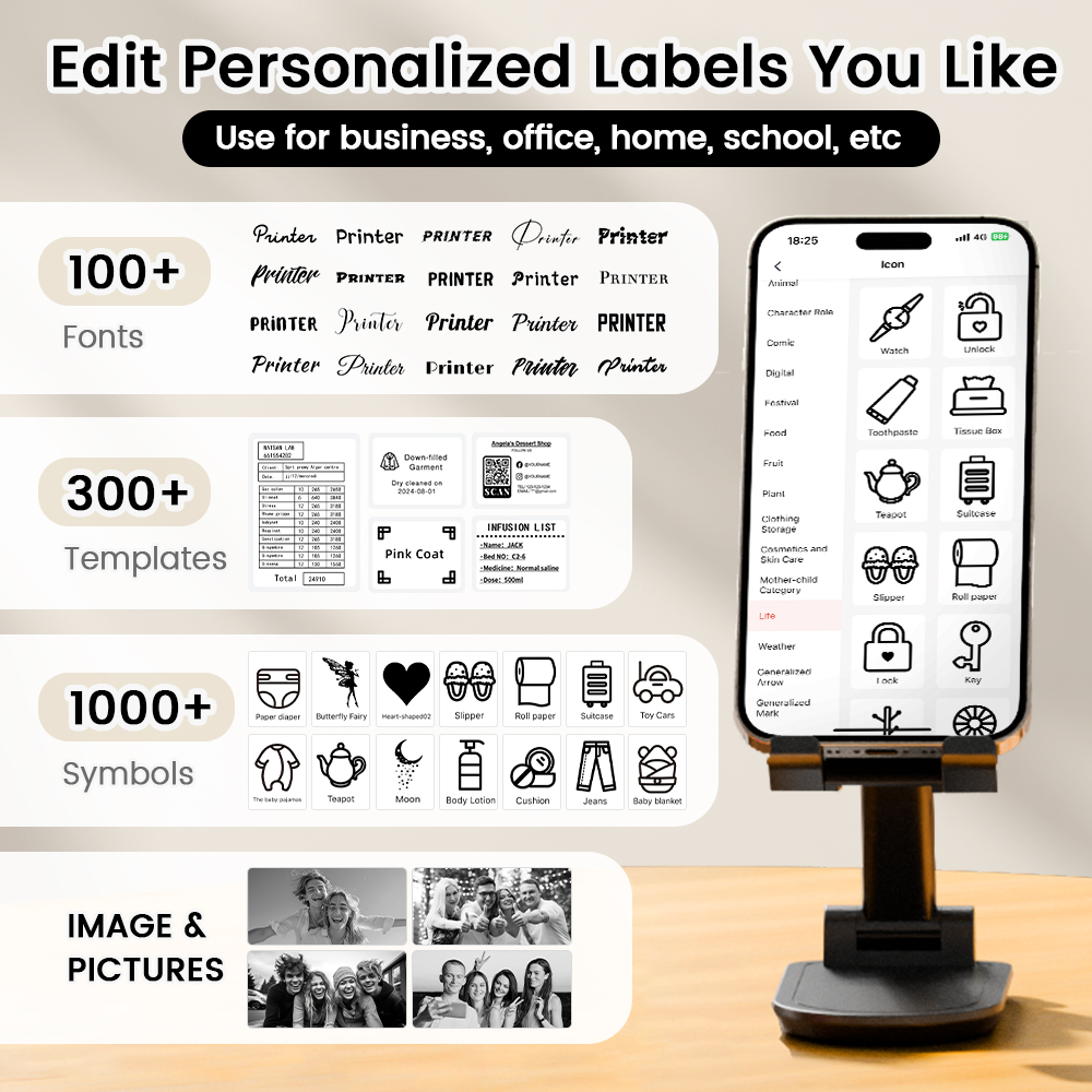 Mini Label Printer 20-50mm Shi - Sticker Label Template บทวิจารณ์และราคา