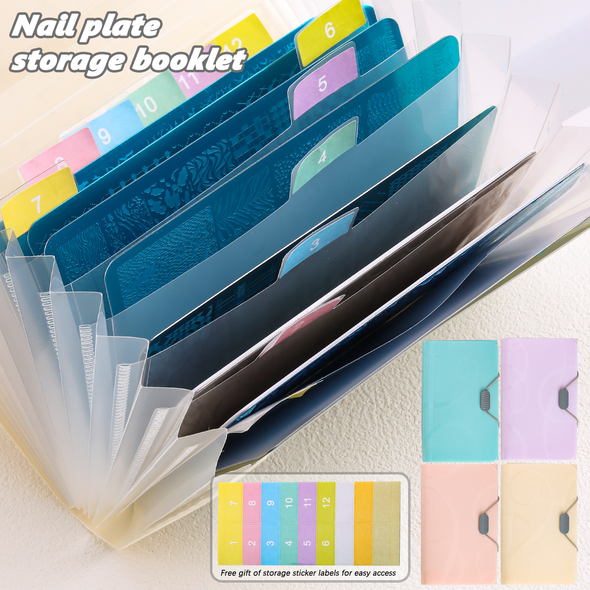 Nail Art Stamping Plate Storag - Sticker Label Template บทวิจารณ์และราคา