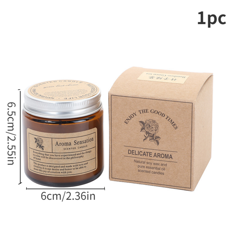 1pc Brown Glass Cup Aromathera - Candle Supplies Glass Jars บทวิจารณ์และราคา
