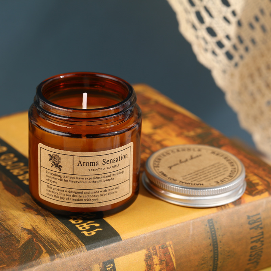 1pc Brown Glass Cup Aromathera - Candle Supplies Glass Jars บทวิจารณ์และราคา