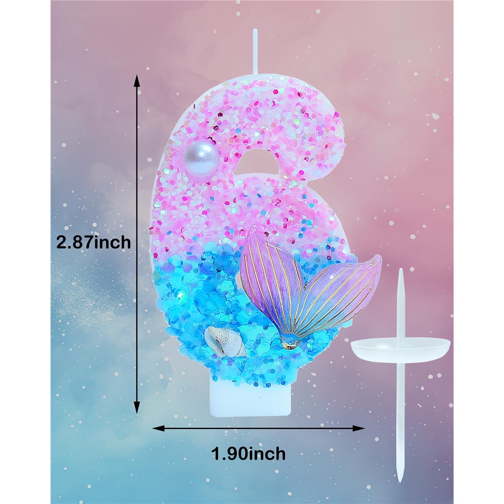 Mermaid Themed Birthday Candle - Candle Supply บทวิจารณ์และราคา