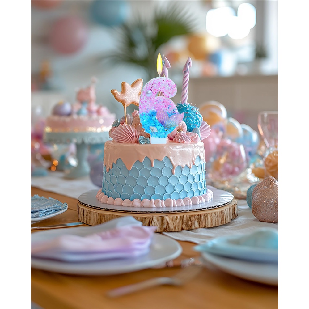 Mermaid Themed Birthday Candle - Candle Supply บทวิจารณ์และราคา