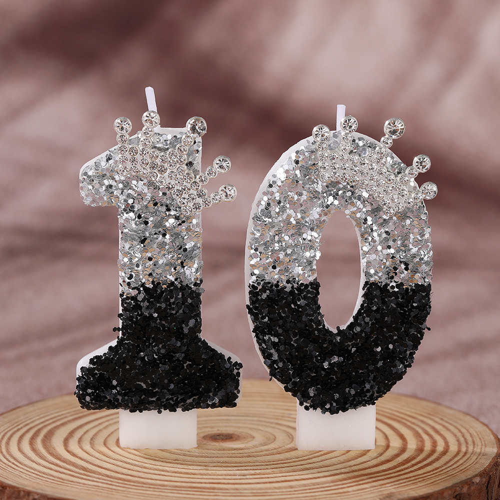 Black Silver Gradient Crown Ha - Candle Supply บทวิจารณ์และราคา