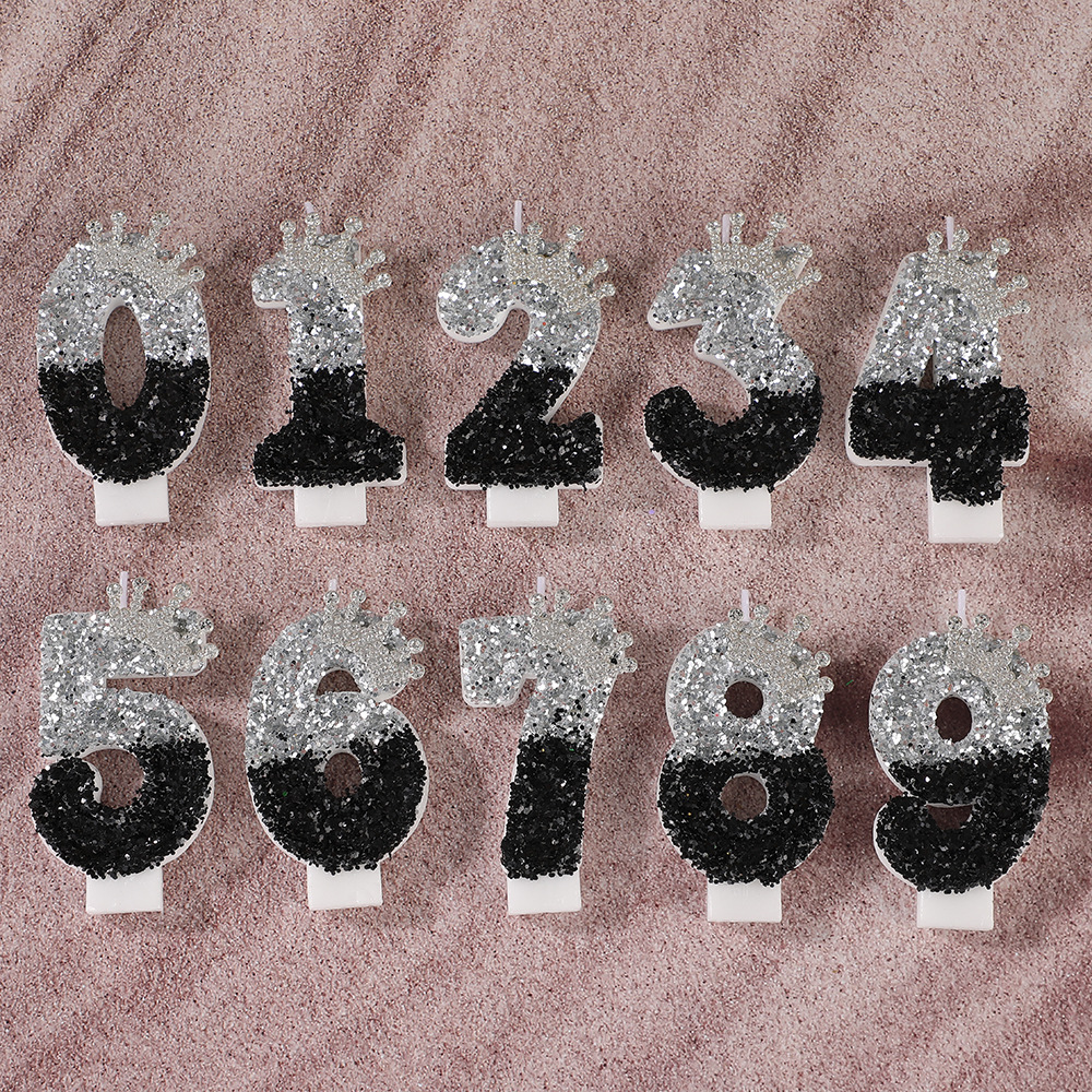 Black Silver Gradient Crown Ha - Candle Supply บทวิจารณ์และราคา