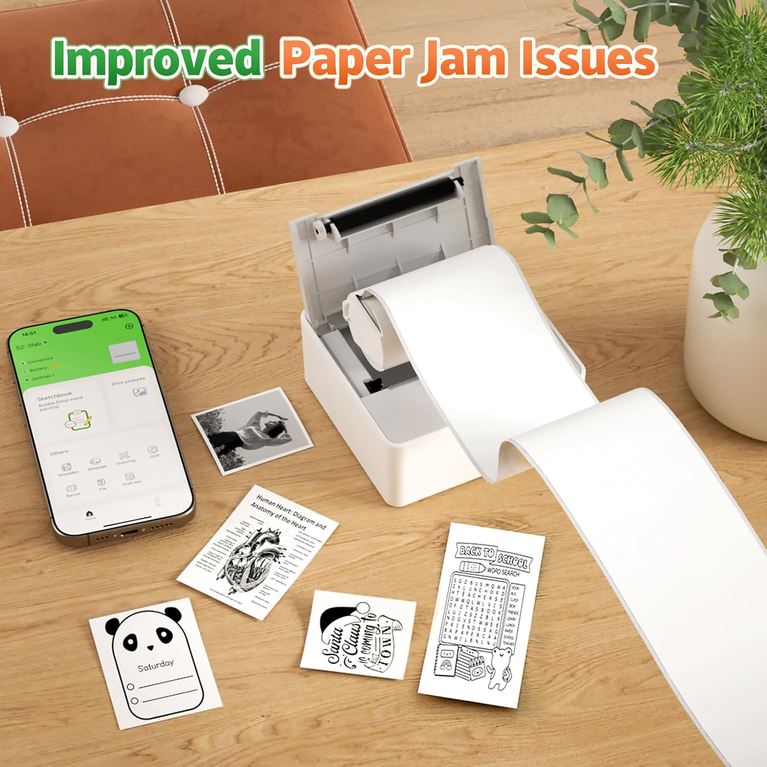 Mini Printer with 1 Roll Stick - Sticker Label Template บทวิจารณ์และราคา