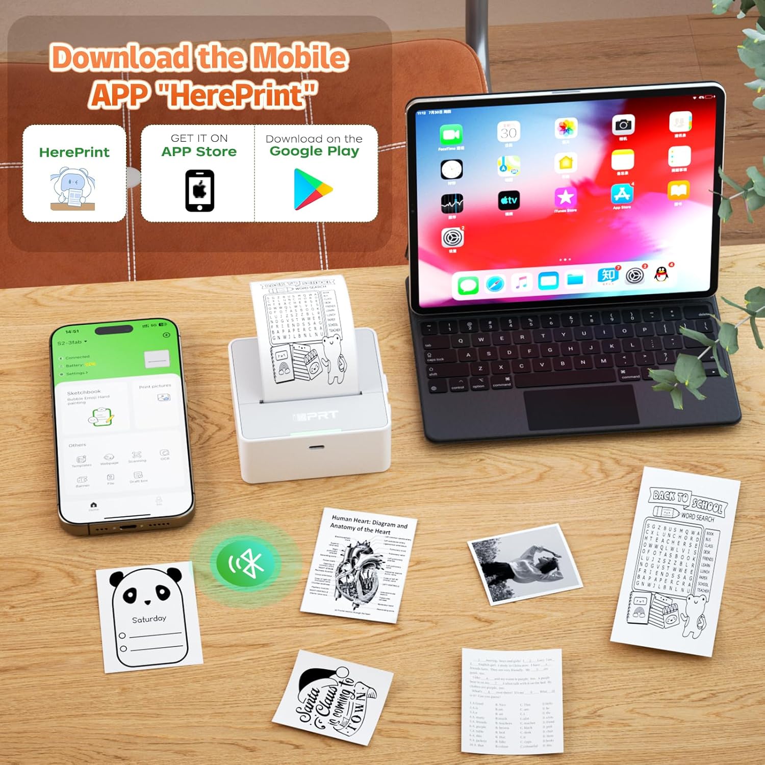 Mini Printer with 1 Roll Stick - Sticker Label Template บทวิจารณ์และราคา